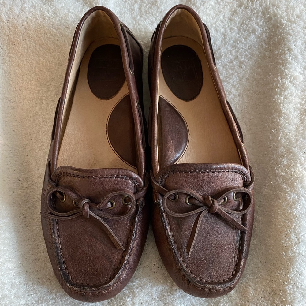 FRYE Reagan Campus Driver Loafer Dark Brown